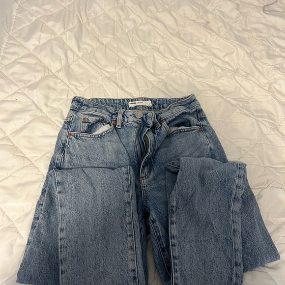 Blue wash garage mom jeans - Picture 2 of 3